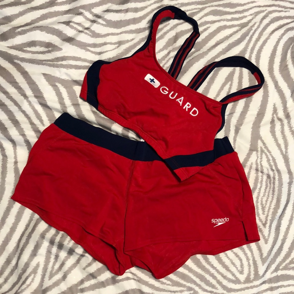 Two-piece Speedo lifeguard bikini, size S/M